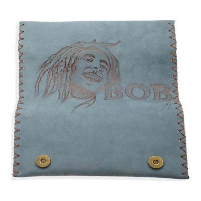 Καπνοθήκη Δερμάτινη Πυρογραφία Bob Marley